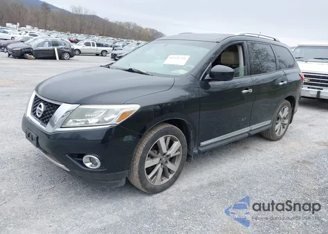 2014 Nissan Pathfinder Platinum z USA, uszkodzony, nr VIN 5N1AR2MM0EC650578